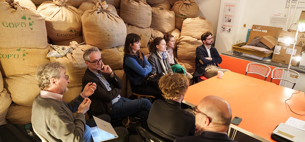Visite de Mirova Foundation et France Active chez Carton plein